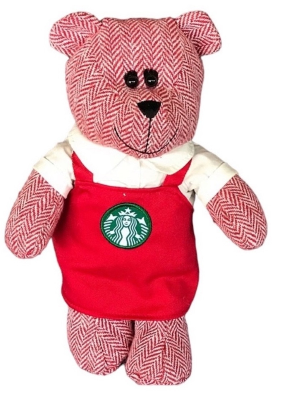 Starbucks Coffee Barista Bear With Apron Plush Stuffed Animal